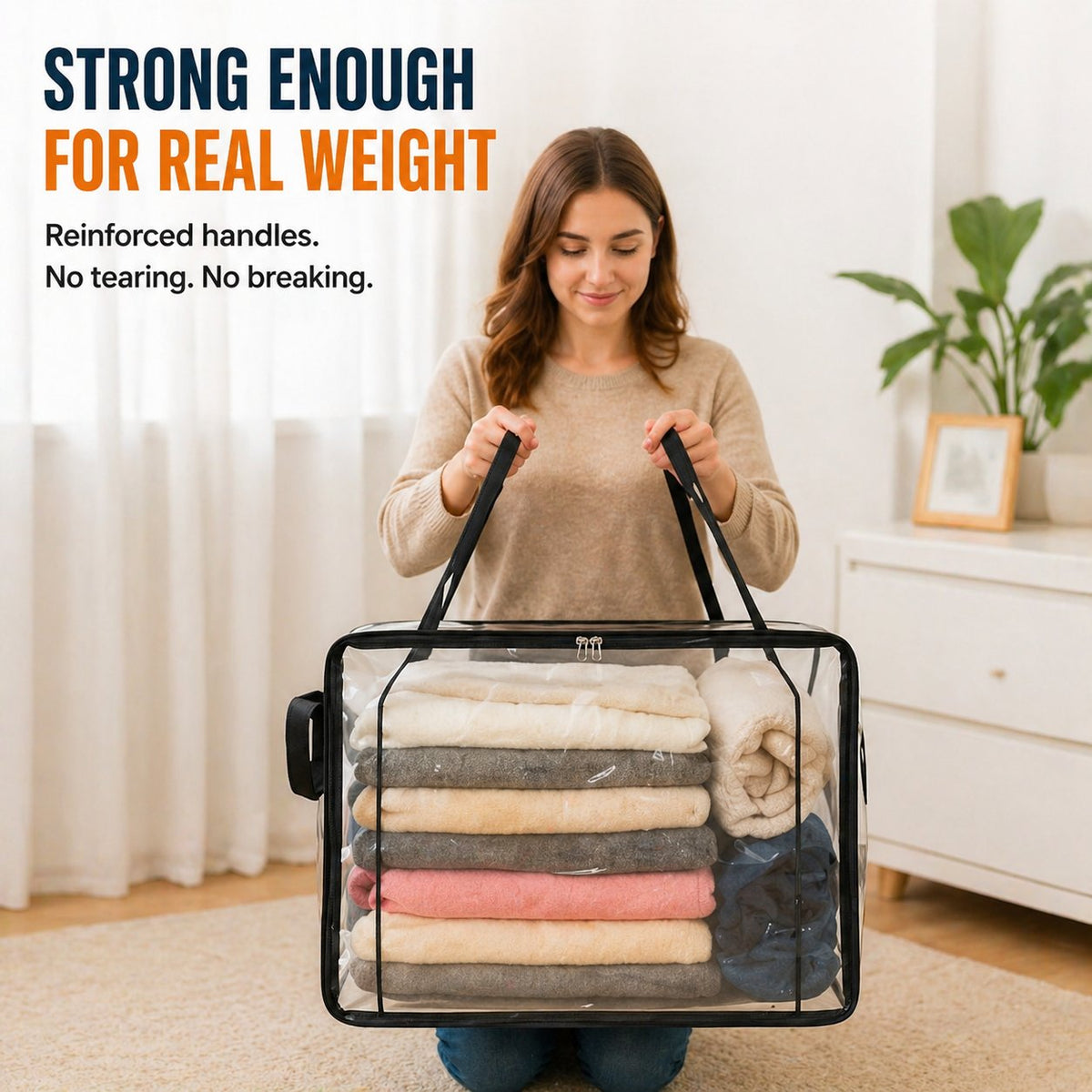 ❤️ Buy 2 Get 1 Free❤️📦Large Heavy-Duty Thick Plastic Clear Storage