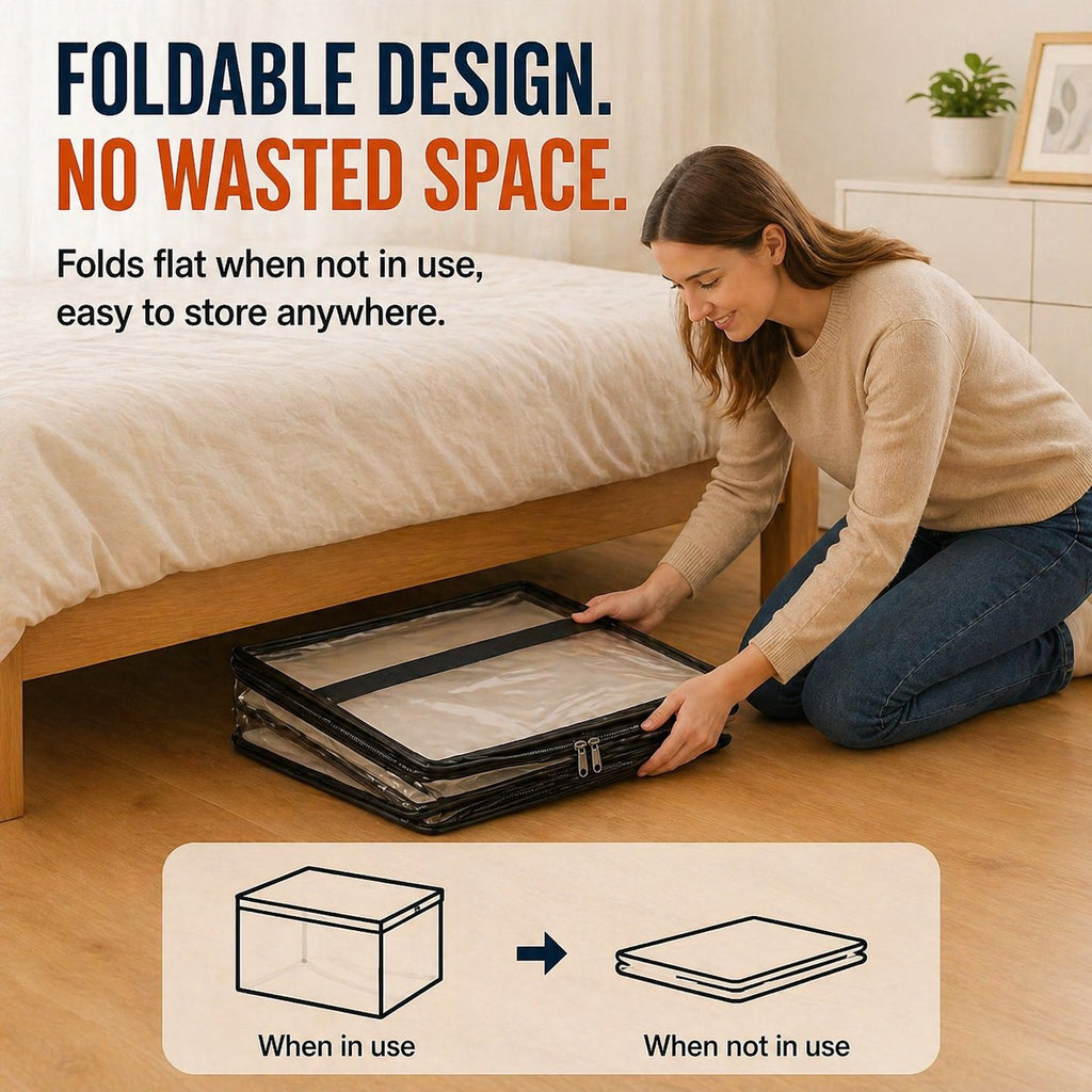 ❤️ Buy 2 Get 1 Free❤️📦Large Heavy-Duty Thick Plastic Clear Storage
